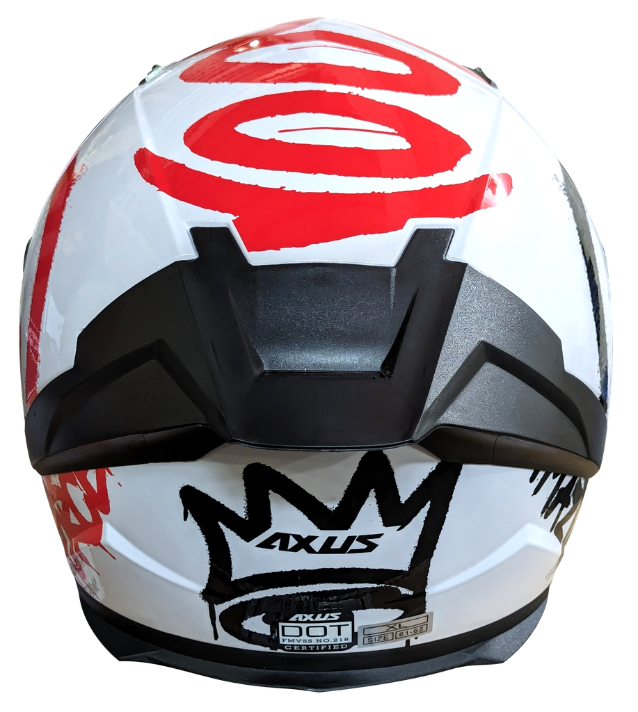 CASCO PARA MOTOCICLISTA CERRADO SPRAY RED/WHITE XL