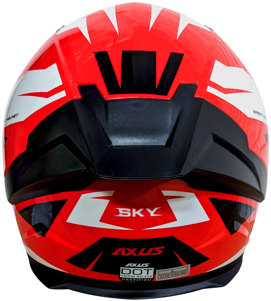CASCO PARA MOTOCICLISTA CERRADO SKY RED/BLACK XL