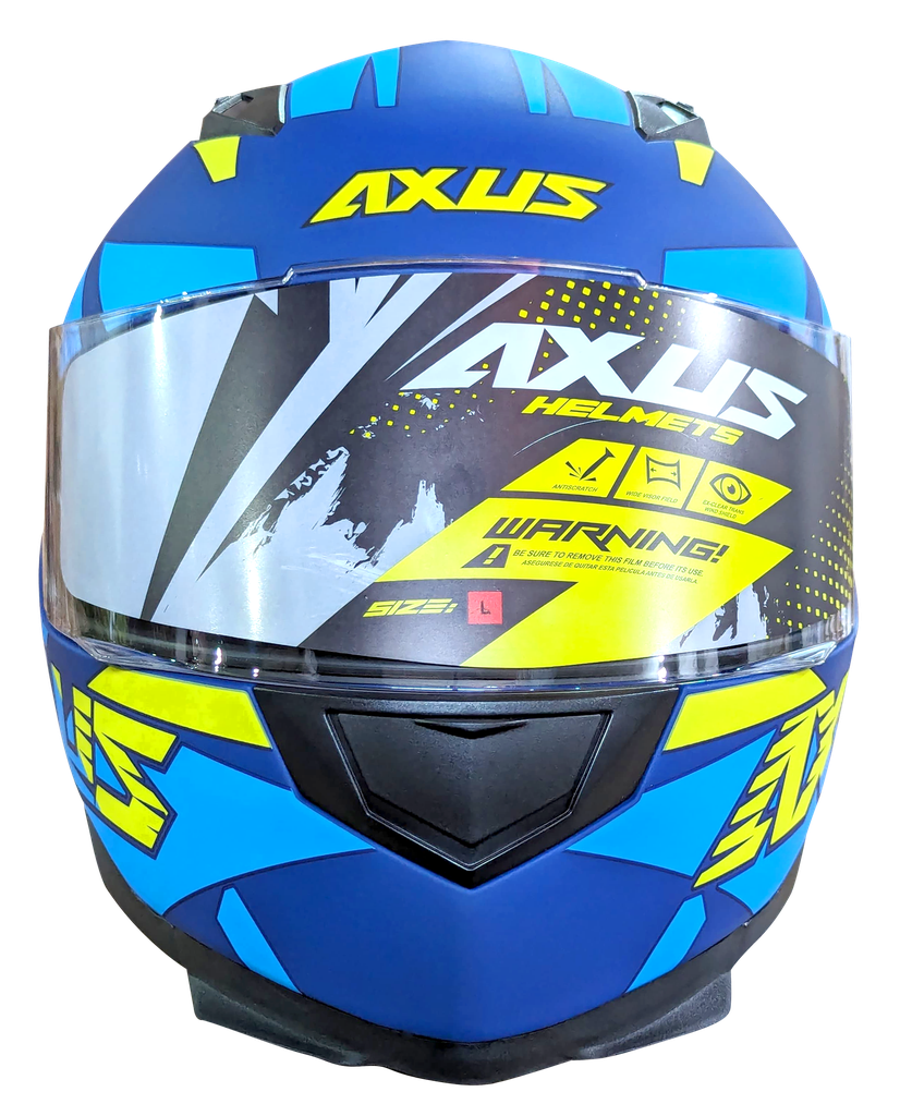 CASCO PARA MOTOCICLISTA CERRADO SKY BLUE/GREEN XL