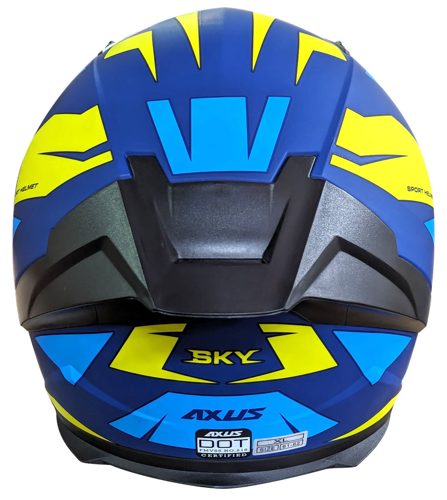 CASCO PARA MOTOCICLISTA CERRADO SKY BLUE/GREEN XL
