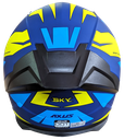 CASCO PARA MOTOCICLISTA CERRADO SKY BLUE/GREEN XL