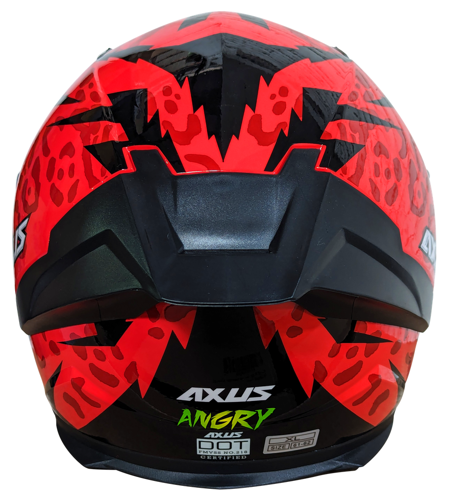 CASCO PARA MOTOCICLISTA CERRADO ANGRY RED XL