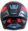 CASCO PARA MOTOCICLISTA CERRADO SKY RED/GRAY XL
