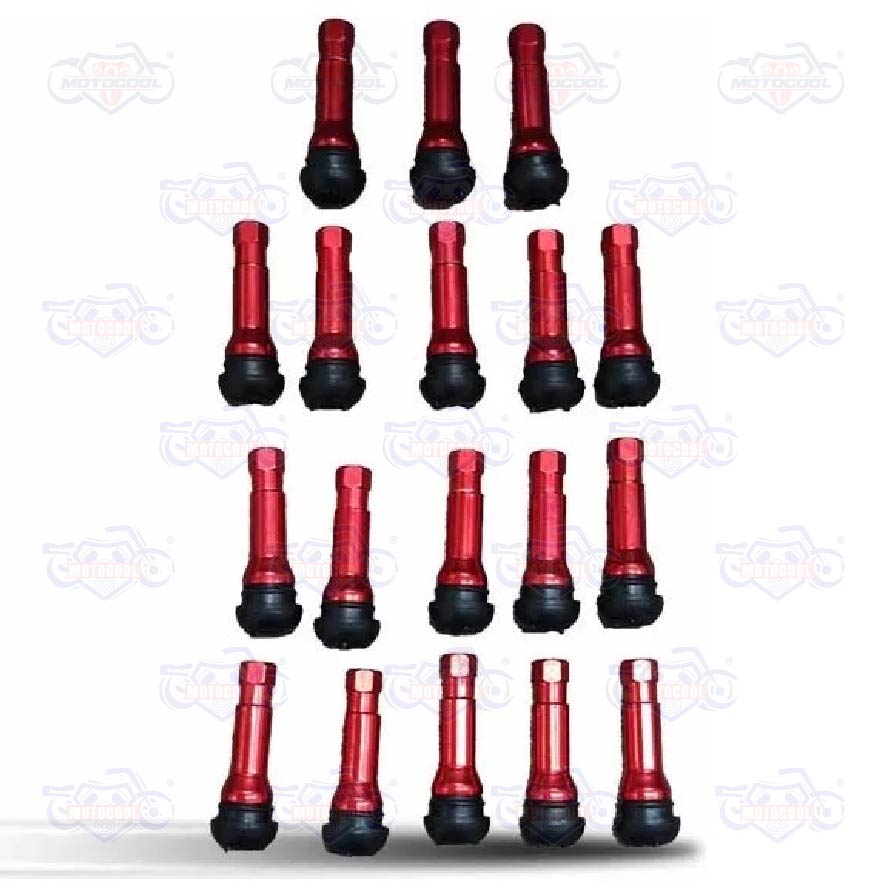 VALVULA LLANTA RADIAL MOTO ROJO
