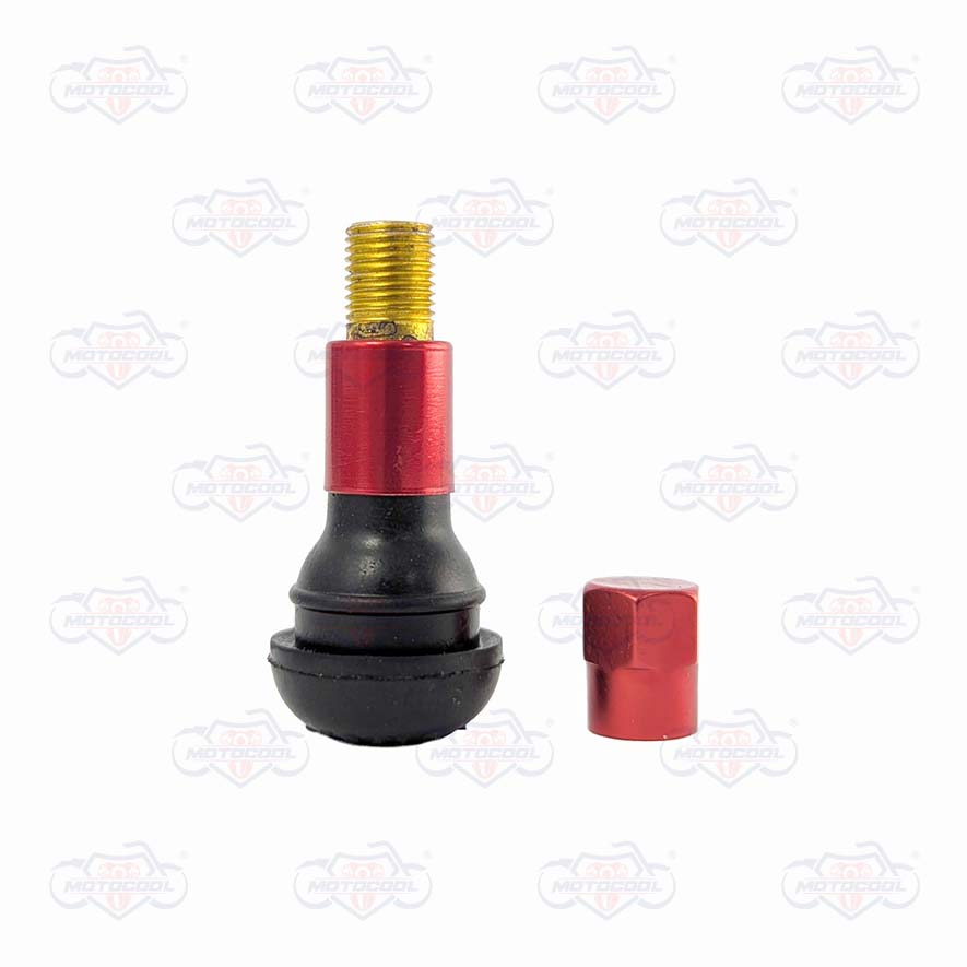 VALVULA LLANTA RADIAL MOTO ROJO
