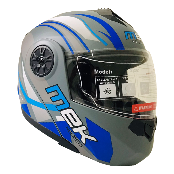 Casco MEK MK759 ABATIBLE 
PHILLIP GRIS/AZUL Brillante