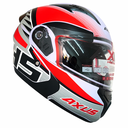 CASCO ABATIBLE SPORT H5 BLANCO/ROJO