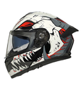 CASCO PARA MOTOCICLISTA ABATIBLE NOCTURNE GRIS/BLANCO