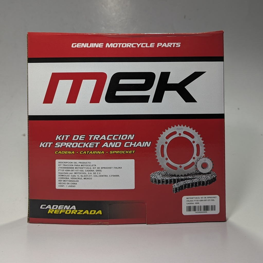 [7453085609898] KIT DE TRACCIÓN FT128 REFORZADO CADENA DORADA