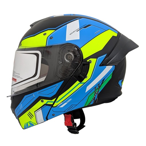 [AC1C-4030-009] CASCO MEK-255 FLIP UP HELMET Matte Black/Gren