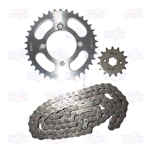 [1004958] KIT DE TRACCION 428H-38T-15T-124L P/TRAB (GOMA DAMPER) FT125