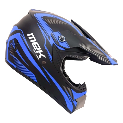 [AC1C-B390-502] Cross Helmet MATTE Black Decal Blue