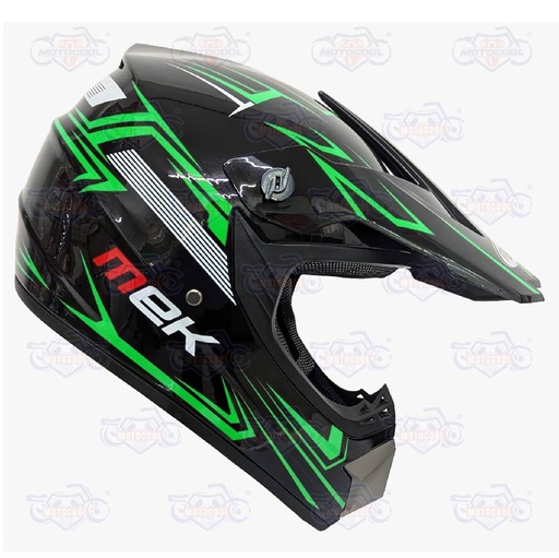 [AC1C-B360-106] CROSS HELMET GLOSSY BLACK DECAL GREEN
