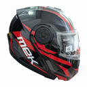 MEK-159 Casco Abatible Negro/Rojo
