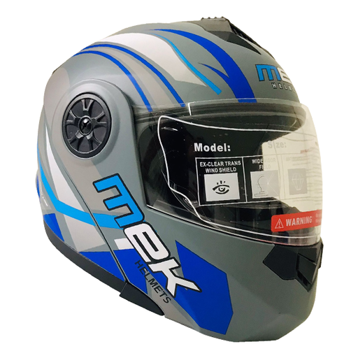 [AC1B-J119-001] Casco MEK MK759 ABATIBLE 
PHILLIP GRIS/AZUL Brillante