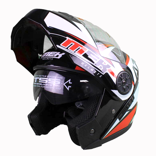 [AC1B-J110-001] Casco MEK MK759 ABATIBLE A7 SPORT NEGRO/ROJO Brillante