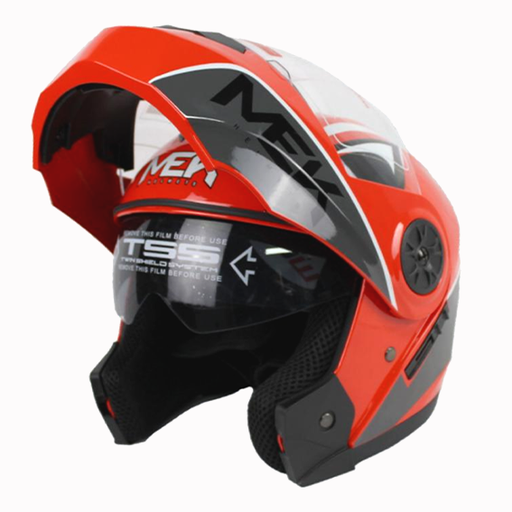 Casco MEK MK759 ABATIBLE 
RACER 52 SPORT ROJO/GRIS Brillante 
