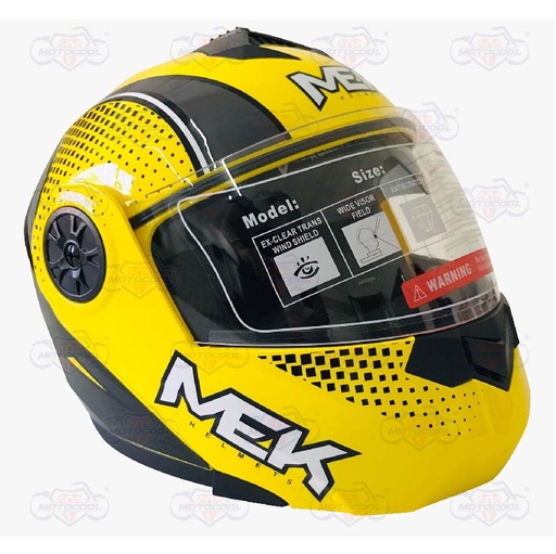 [7.45E+12] Casco MEK MK759 ABATIBLE  RIPO AMARILLO /GRIS Brillante "XL"