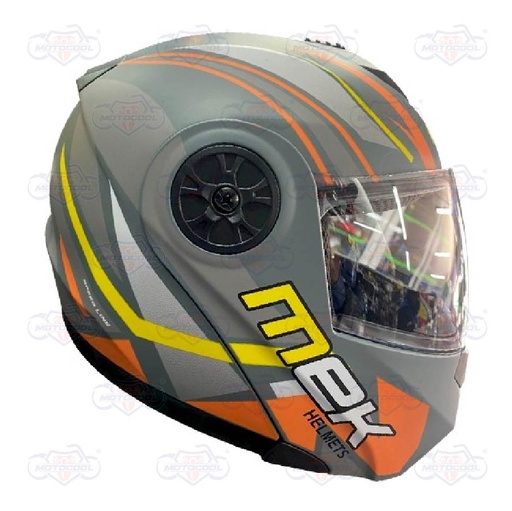 [7.45E+12] Casco MEK MK759 ABATIBLE  BRAVO ANARANJADO/GRIS MATE"XL"