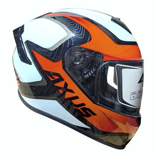 CASCO AXUS IRON NARANJA/NEGRO/BLANCO TALLA L 
