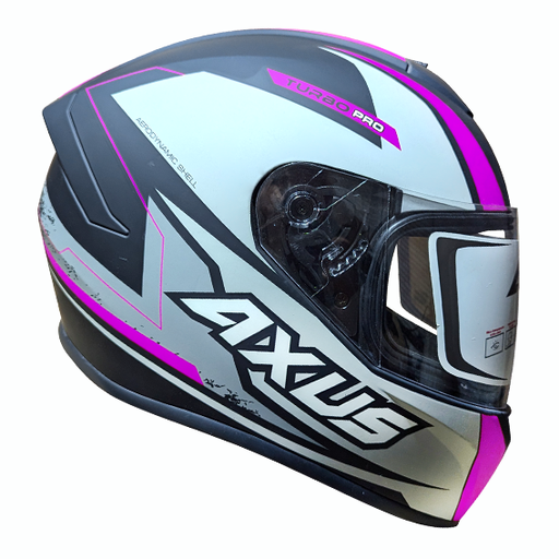 CASCO AXUS TURBO MORADO/GRIS/NEGRO TALLA L