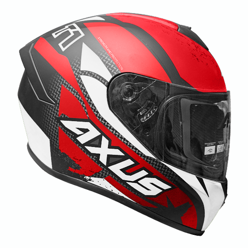 CASCO AXUS T1 ROJO/BLANCO/NEGRO TALLA L
