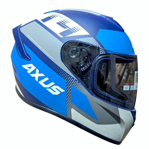 CASCO AXUS T4 AZUL/AZUL TURQUESA/GRIS TALLA L