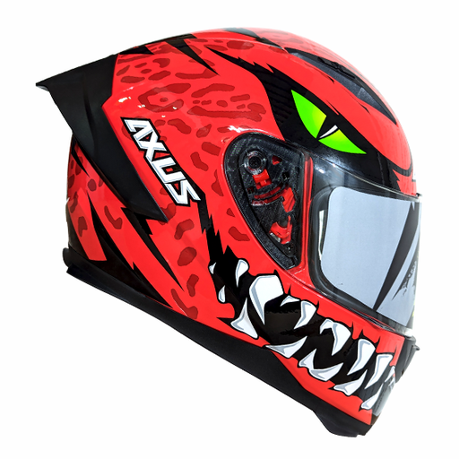 CASCO PARA MOTOCICLISTA CERRADO ANGRY RED L