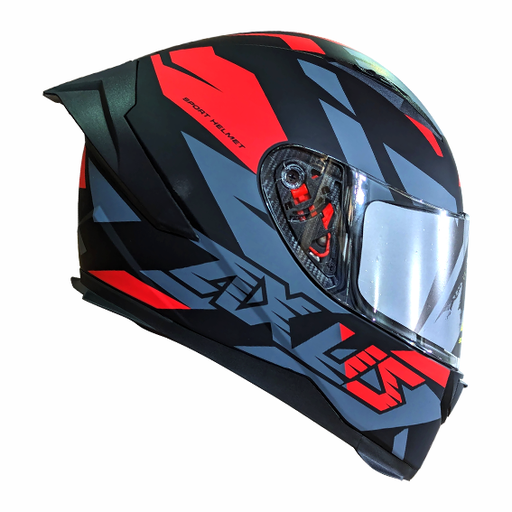 CASCO PARA MOTOCICLISTA CERRADO SKY RED/GRAY L